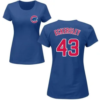 Dennis Eckersley Women's Chicago Cubs Name & Number T-Shirt - Royal