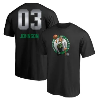 Dennis Johnson Boston Celtics Black Midnight Mascot T-Shirt