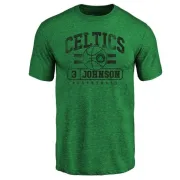 Dennis Johnson Boston Celtics Green Baseline Tri-Blend T-Shirt