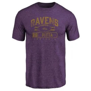 Dennis Pitta Baltimore Ravens Flanker Tri-Blend T-Shirt - Purple