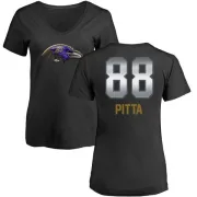 Dennis Pitta Women's Baltimore Ravens Midnight Mascot T-Shirt - Black