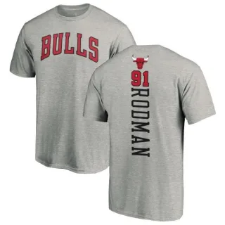 Dennis Rodman Chicago Bulls Ash Backer T-Shirt