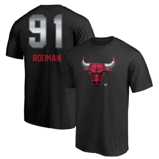 Dennis Rodman Chicago Bulls Black Midnight Mascot T-Shirt