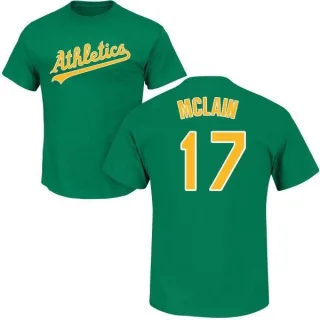 Denny Mclain Oakland Athletics Name & Number T-Shirt - Green