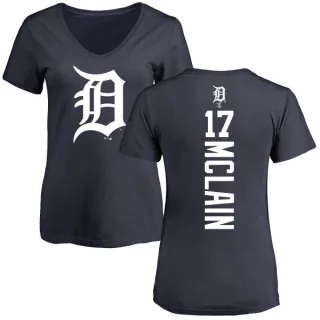 Denny McLain Women's Detroit Tigers Backer Slim Fit T-Shirt - Navy