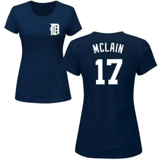 Denny McLain Women's Detroit Tigers Name & Number T-Shirt - Navy