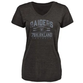 Denver Kirkland Women's Oakland Raiders Flanker Tri-Blend T-Shirt - Black