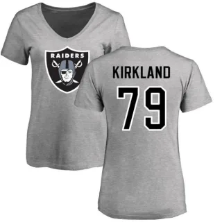 Denver Kirkland Women's Oakland Raiders Name & Number Logo Slim Fit T-Shirt - Ash