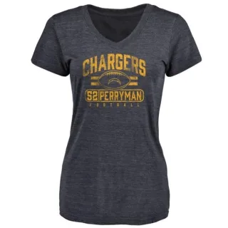 Denzel Perryman Women's Los Angeles Chargers Flanker Tri-Blend T-Shirt - Navy