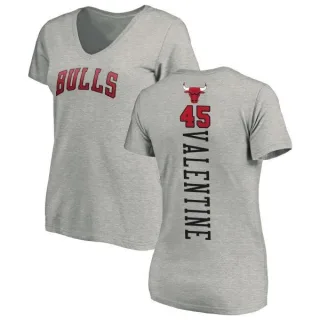 Denzel Valentine Women's Chicago Bulls Ash Backer T-Shirt