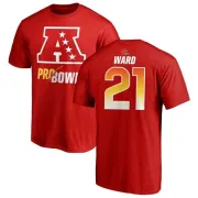 Denzel Ward Cleveland Browns AFC 2019 Pro Bowl Red Name & Number T-Shirt