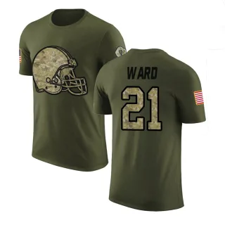 Denzel Ward Cleveland Browns Olive Salute to Service Legend T-Shirt