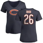 Deon Bush Women's Chicago Bears Name & Number Logo Slim Fit T-Shirt - Navy