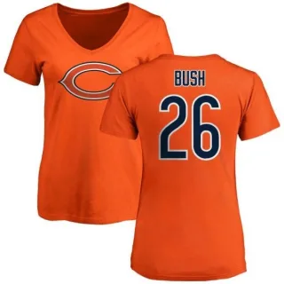 Deon Bush Women's Chicago Bears Name & Number Logo Slim Fit T-Shirt - Orange