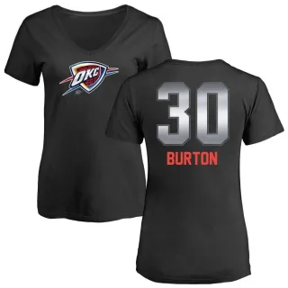 Deonte Burton Women's Oklahoma City Thunder Black Midnight Mascot T-Shirt