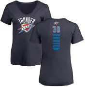 Deonte Burton Women's Oklahoma City Thunder Navy Backer T-Shirt