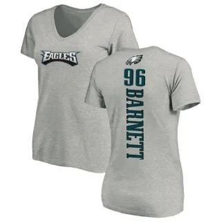 Derek Barnett Women's Philadelphia Eagles Backer V-Neck T-Shirt - Ash