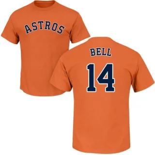 Derek Bell Houston Astros Name & Number T-Shirt - Orange