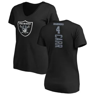 Derek Carr Women's Oakland Raiders Backer Slim Fit T-Shirt - Black