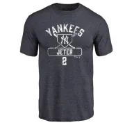 Derek Jeter New York Yankees Base Runner Tri-Blend T-Shirt - Navy