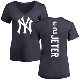 Derek Jeter Women's New York Yankees Backer Slim Fit T-Shirt - Navy