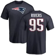 Derek Rivers New England Patriots Name & Number Logo T-Shirt - Navy