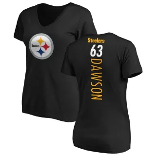 Dermontti Dawson Women's Pittsburgh Steelers Backer Slim Fit T-Shirt - Black