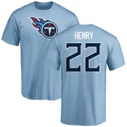 Derrick Henry Tennessee Titans Name & Number Logo T-Shirt - Light Blue