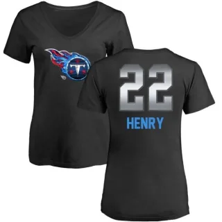 Derrick Henry Women's Tennessee Titans Midnight Mascot T-Shirt - Black