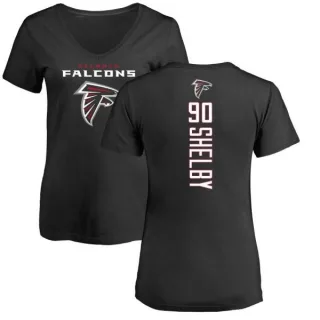 Derrick Shelby Women's Atlanta Falcons Backer Slim Fit T-Shirt - Black