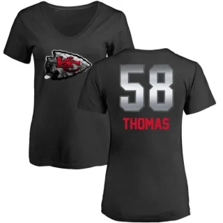 Derrick Thomas Women's Kansas City Chiefs Midnight Mascot T-Shirt - Black