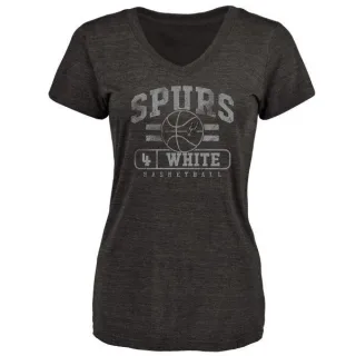 Derrick White Women's San Antonio Spurs Black Baseline Tri-Blend T-Shirt