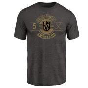 Deryk Engelland Vegas Golden Knights Insignia Tri-Blend T-Shirt - Black