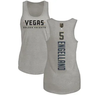 Deryk Engelland Women's Vegas Golden Knights Backer Tri-Blend Tank - Heathered Gray