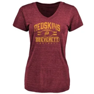 Deshazor Everett Women's Washington Redskins Flanker Tri-Blend T-Shirt - Burgundy