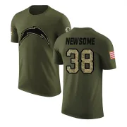 Detrez Newsome Los Angeles Chargers Olive Salute to Service Legend T-Shirt