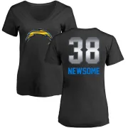 Detrez Newsome Women's Los Angeles Chargers Midnight Mascot T-Shirt - Black