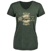 Devan Dubnyk Women's Minnesota Wild Insignia Tri-Blend T-Shirt - Green