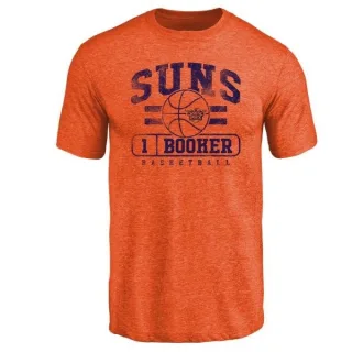Devin Booker Phoenix Suns Orange Baseline Tri-Blend T-Shirt