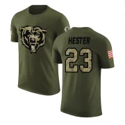 Devin Hester Chicago Bears Olive Salute to Service Legend T-Shirt