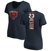 Devin Hester Women's Chicago Bears Backer Slim Fit T-Shirt - Navy