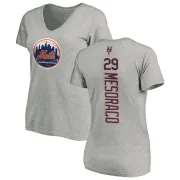 Devin Mesoraco Women's New York Mets Backer Slim Fit T-Shirt - Ash