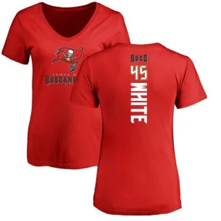 Devin White Women's Tampa Bay Buccaneers Backer Slim Fit T-Shirt - Red