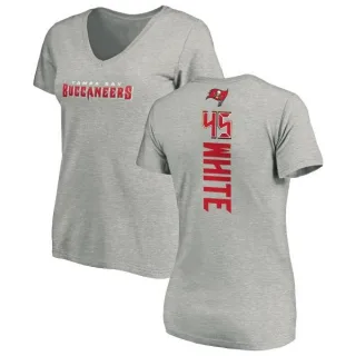 Devin White Women's Tampa Bay Buccaneers Backer V-Neck T-Shirt - Ash