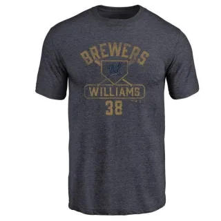 Devin Williams Milwaukee Brewers Base Runner Tri-Blend T-Shirt - Navy