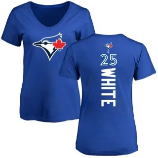 Devon White Women's Toronto Blue Jays Backer Slim Fit T-Shirt - Royal