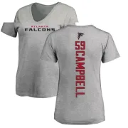 De'Vondre Campbell Women's Atlanta Falcons Backer V-Neck T-Shirt - Ash