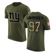 Dexter Lawrence New York Giants Olive Salute to Service Legend T-Shirt