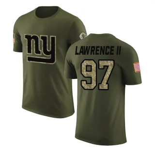 Dexter Lawrence New York Giants Olive Salute to Service Legend T-Shirt
