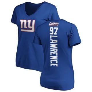 Dexter Lawrence Women's New York Giants Backer Slim Fit T-Shirt - Royal